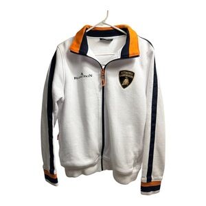 Lamborghini White Jacket with Gold Logo